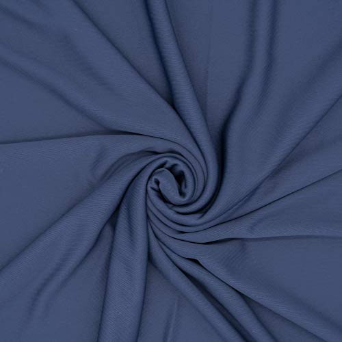 MADEUNID 2 Yards Pre-cut Solid Color Interlock Fabric, Soft and St...