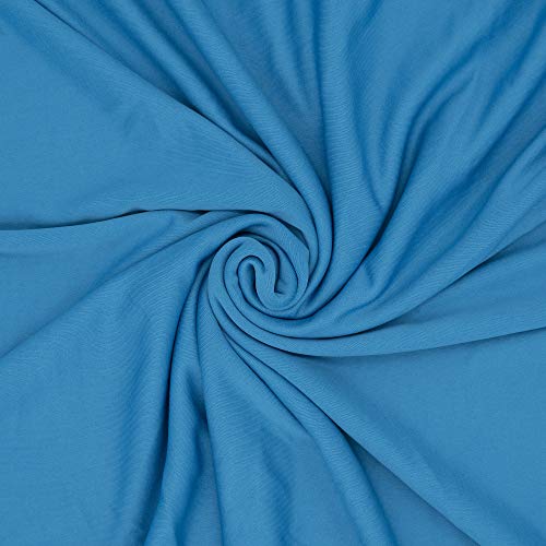 MADEUNID 2 Yards Pre-cut Solid Color Interlock Fabric, Soft and St...