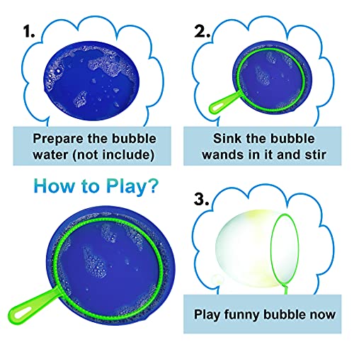 Roberly Big Bubble Wands Set with Bubble Solution , Large 10.8 Bu...