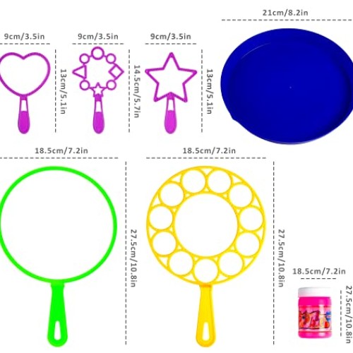 Roberly Big Bubble Wands Set with Bubble Solution , Large 10.8 Bu...
