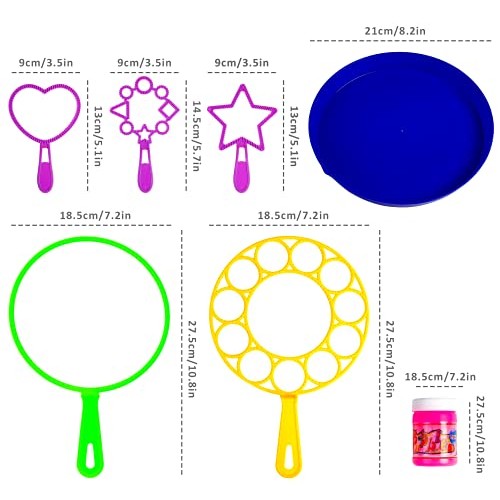 Roberly Big Bubble Wands Set with Bubble Solution , Large 10.8 Bu...