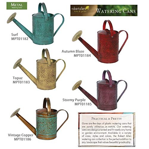 Robert Allen Home & Garden MPT01182 Metal Watering can, 1 Gallon, ...