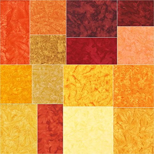 Lunn Studios PRISMA DYES LAVA FLOW BATIKS Fat Quarter Bundle 15 Pr...