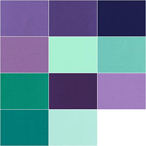 Robert Kaufman Kona Cotton Solids Aurora Roll Up 2.5 Precut Cotto...