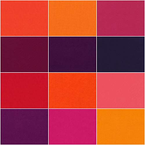 Robert Kaufman Kona Cotton Solids Birds of Paradise Roll Up 2.5 P...