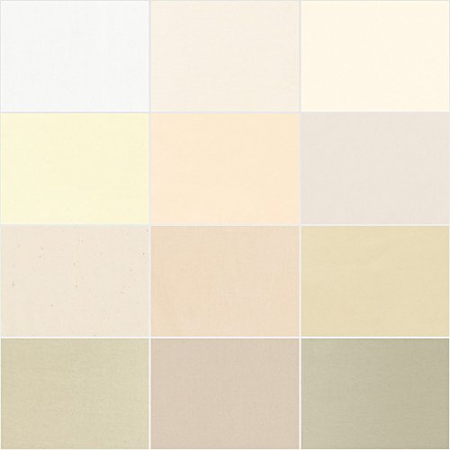 Robert Kaufman KONA COTTON SOLIDS NOT QUITE WHITE Fat Quarter Bund...