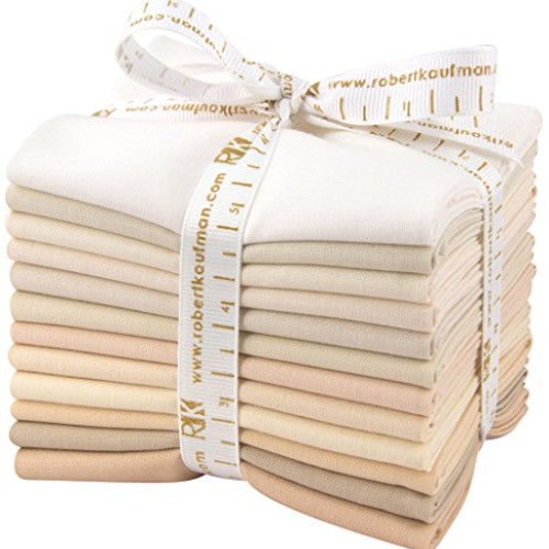 Robert Kaufman KONA COTTON SOLIDS NOT QUITE WHITE Fat Quarter Bund...