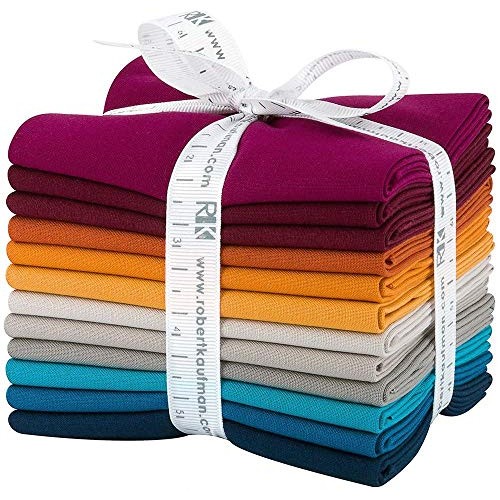Robert Kaufman Kona Cotton Solids Tuscan Skies Fat Quarter Bundle ...