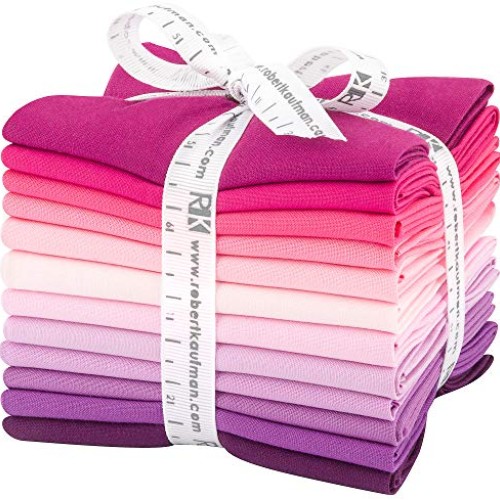 Robert Kaufman Kona Cotton Solids Wildberry Fat Quarter Bundle 12 ...