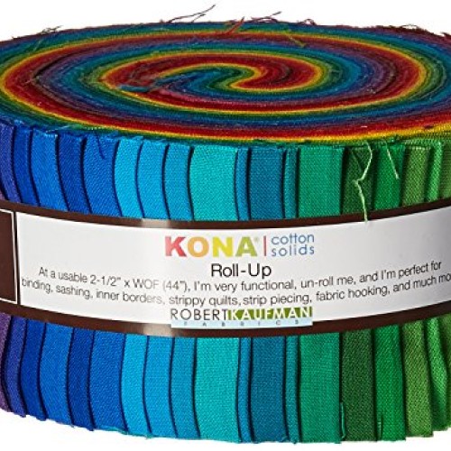 2-1/2in Strips Roll Up Kona Cotton Solids Classic Palette 41Pcs