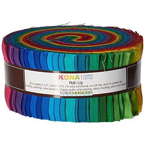 2-1/2in Strips Roll Up Kona Cotton Solids Classic Palette 41Pcs