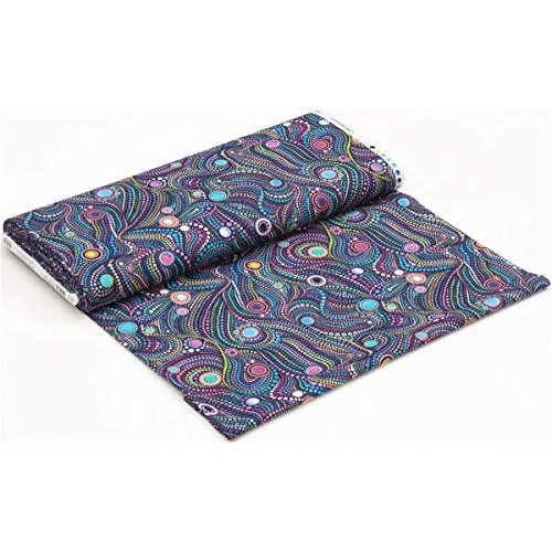 Kaufman Effervescence Digital Dots Mardi Gras Fabric by The Yard
