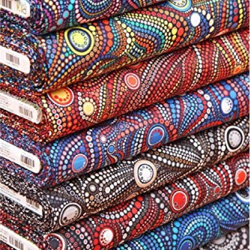 Kaufman Effervescence Digital Dots Mardi Gras Fabric by The Yard