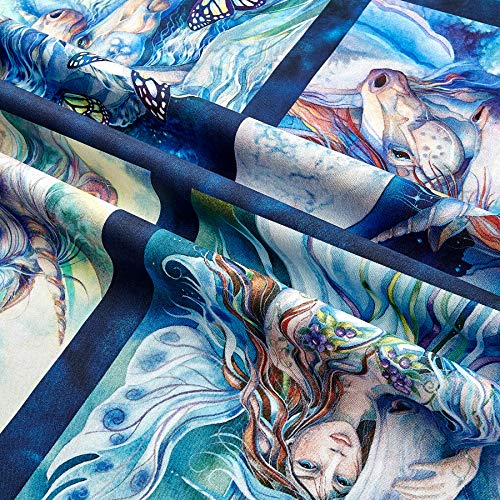 Kaufman Morningmoon Unicorns 24 Panel Wild Fabric
