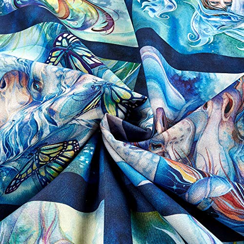 Kaufman Morningmoon Unicorns 24 Panel Wild Fabric
