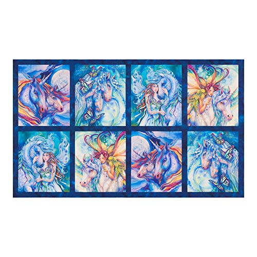 Kaufman Morningmoon Unicorns 24 Panel Wild Fabric