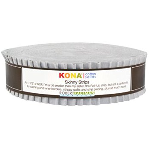 Kona Cotton Solids Ash Skinny Strips 40 1.5-inch Strips Honey Bun ...