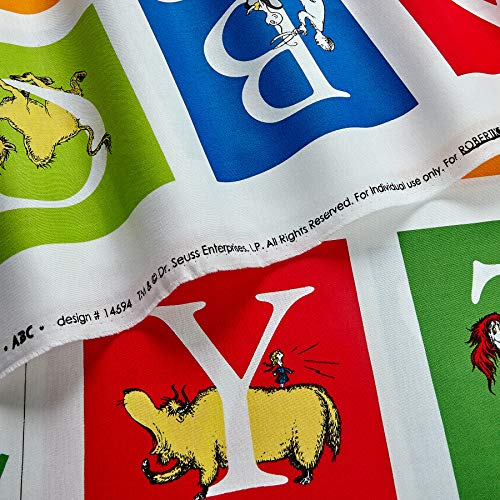 Robert Kaufman Dr. Seuss ABC 24in Panel Adventure Fabric