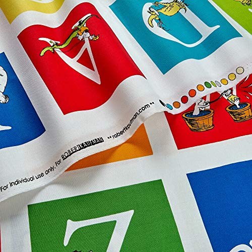 Robert Kaufman Dr. Seuss ABC 24in Panel Adventure Fabric