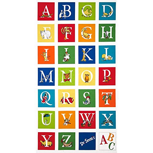 Robert Kaufman Dr. Seuss ABC 24in Panel Adventure Fabric