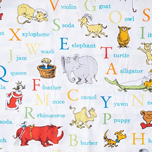 Robert Kaufman Dr. Seuss ABC Alphabet Words Adventure Fabric By Th...