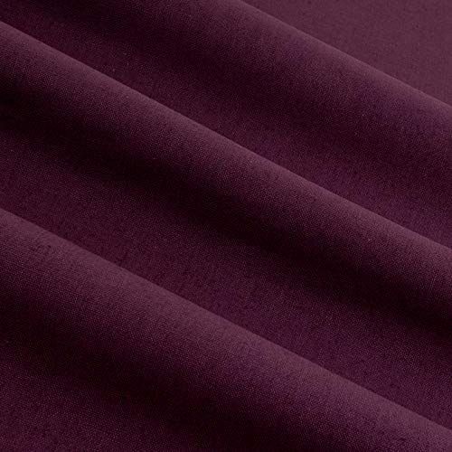 Robert Kaufman Essex Linen Blend Fabric, Plum, Fabric By The Yard