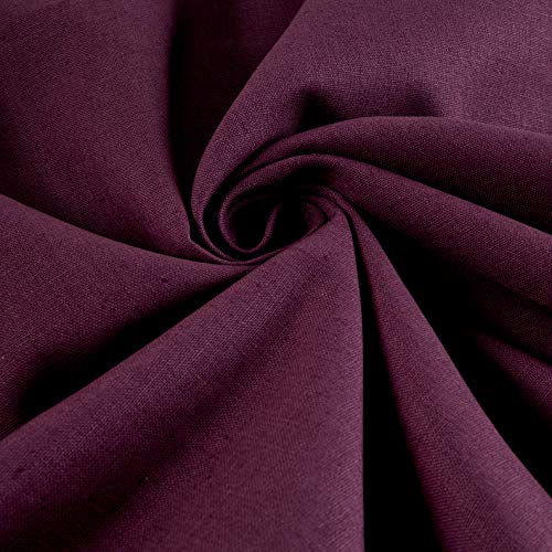 Robert Kaufman Essex Linen Blend Fabric, Plum, Fabric By The Yard