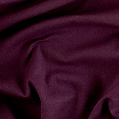 Robert Kaufman Essex Linen Blend Fabric, Plum, Fabric By The Yard