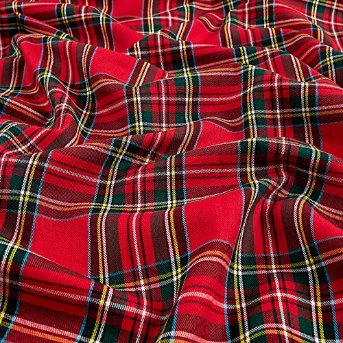 Robert Kaufman Kaufman House of Wales Lawn Plaid Red Fabric By The...