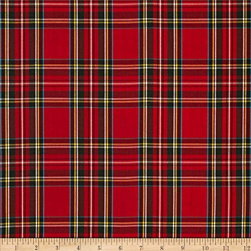 Robert Kaufman Kaufman House of Wales Lawn Plaid Red Fabric By The...