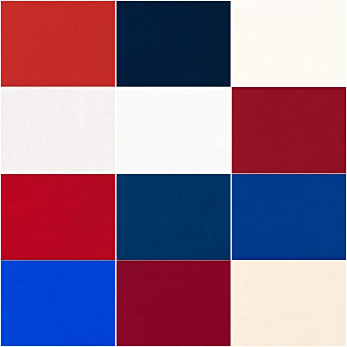 Robert Kaufman Kaufman Kona Cotton Fat Quarter Bundles 12 Pcs Patr...