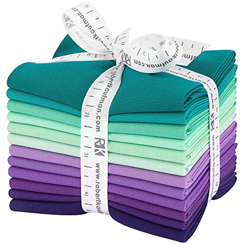 Robert Kaufman Kaufman Kona Cotton Fat Quarter Bundles 12 Pcs Aurora