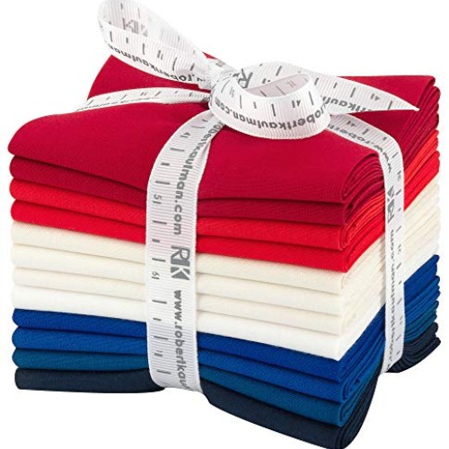 Robert Kaufman Kaufman Kona Cotton Fat Quarter Bundles 12 Pcs Patr...