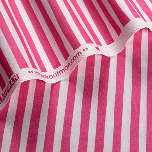 Robert Kaufman Kaufman Magical Rainbow Unicorns Stripes Pink Fabric