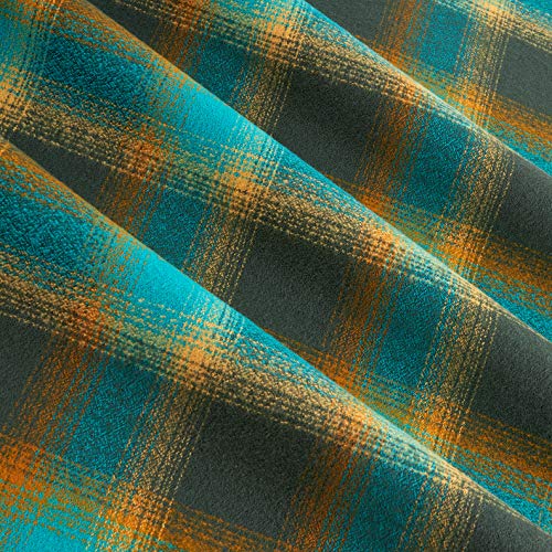 Robert Kaufman Kaufman Mammoth Flannel Plaid Lagoon Fabric By The ...