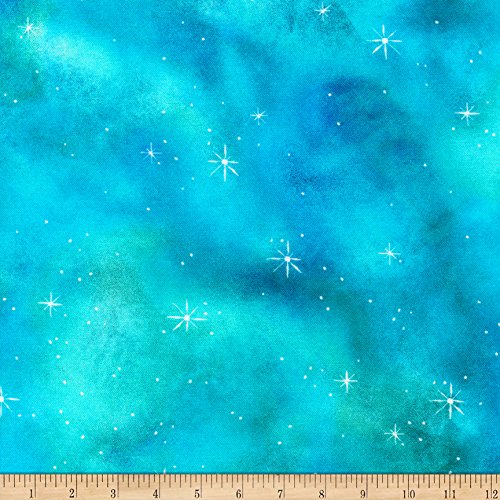 Robert Kaufman Kaufman Morningmoon Fairies Prairie Sky Blender Tex...