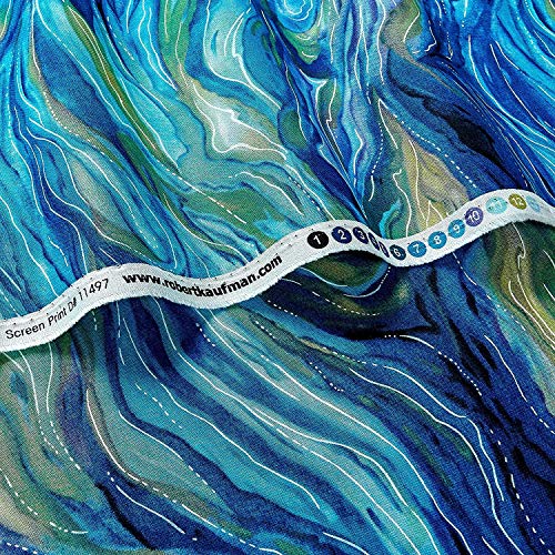 Robert Kaufman North American Wildlife Abstract Ocean Fabric by Th...