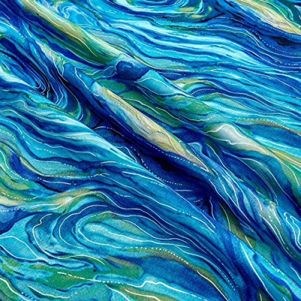 Robert Kaufman North American Wildlife Abstract Ocean Fabric by th...