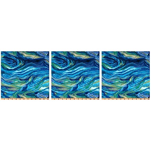 Robert Kaufman North American Wildlife Abstract Ocean Fabric by Th...