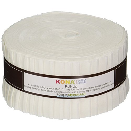 Robert Kaufman RU-190-40 Strips, 2.5-inch, White