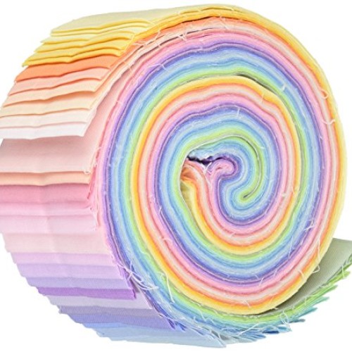Robert Kaufman RU-230-41 Roll Ups Kona Cotton Solids pastel Palet...