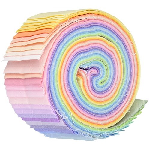 Robert Kaufman RU-230-41 Roll Ups Kona Cotton Solids pastel Palet...
