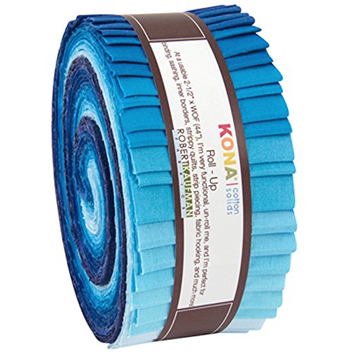 Robert Kaufman RU-440-40 Strips Kona Cotton Midnight Oasis Fabric,...
