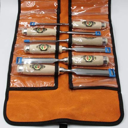 Two Cherries 500-1575 6-Piece Chisel Set with Custom Leather Roll