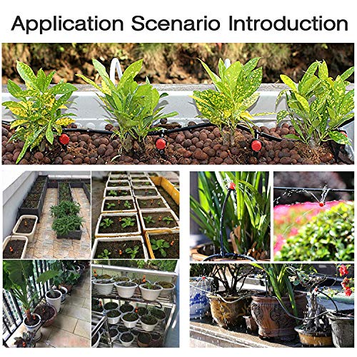 65ft Drip Irrigation Kits, 3/5mm Water Hose Distribution Tubing Pl...