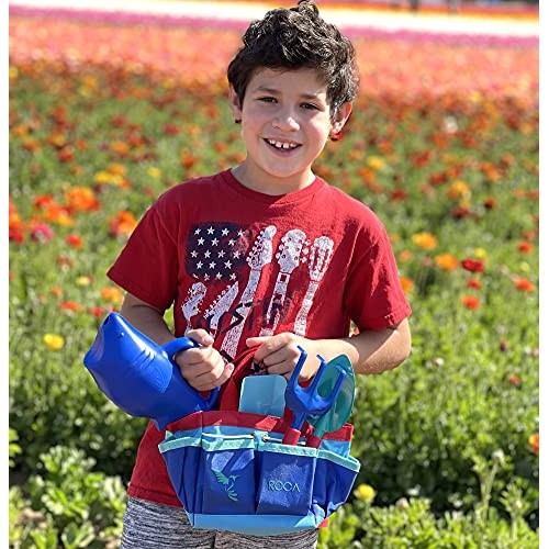 Kids Gardening Tools with Shark Watering Can and Kids Gardening Gl...