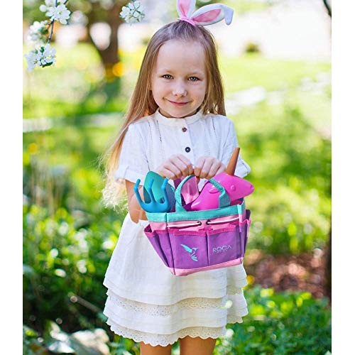 ROCA Home Kids Gardening Tools with Kids Gardening Gloves and Unic...