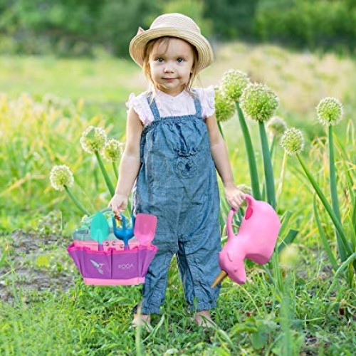 ROCA Home Kids Gardening Tools with Kids Gardening Gloves and Unic...