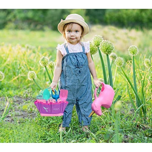 ROCA Home Kids Gardening Tools with Kids Gardening Gloves and Unic...
