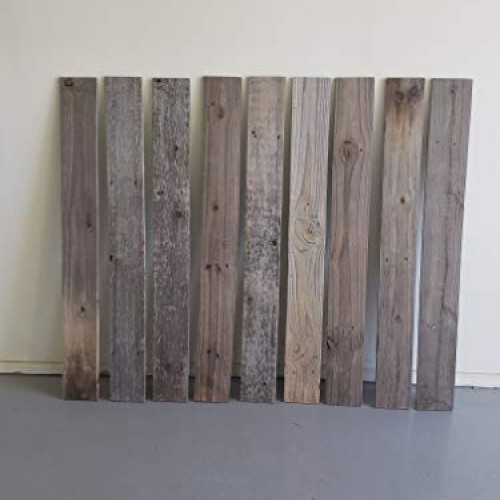 Rustic Weathered Reclaimed Wood Planks for DIY Crafts, Projects an...